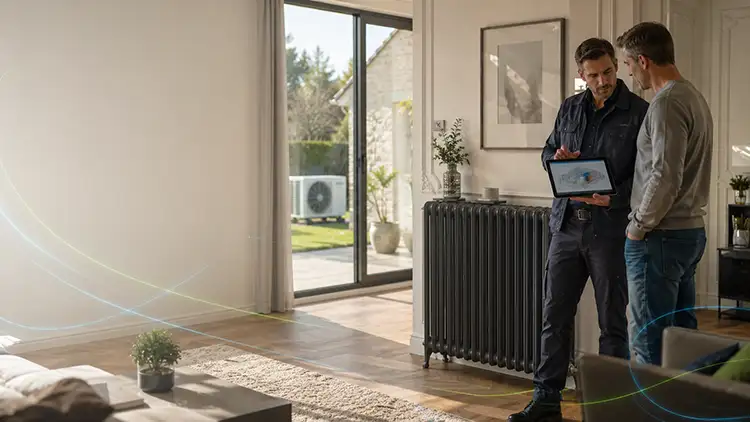 Demander à un professionnel s'il faut changer la radiateur avec la pompe à chaleur